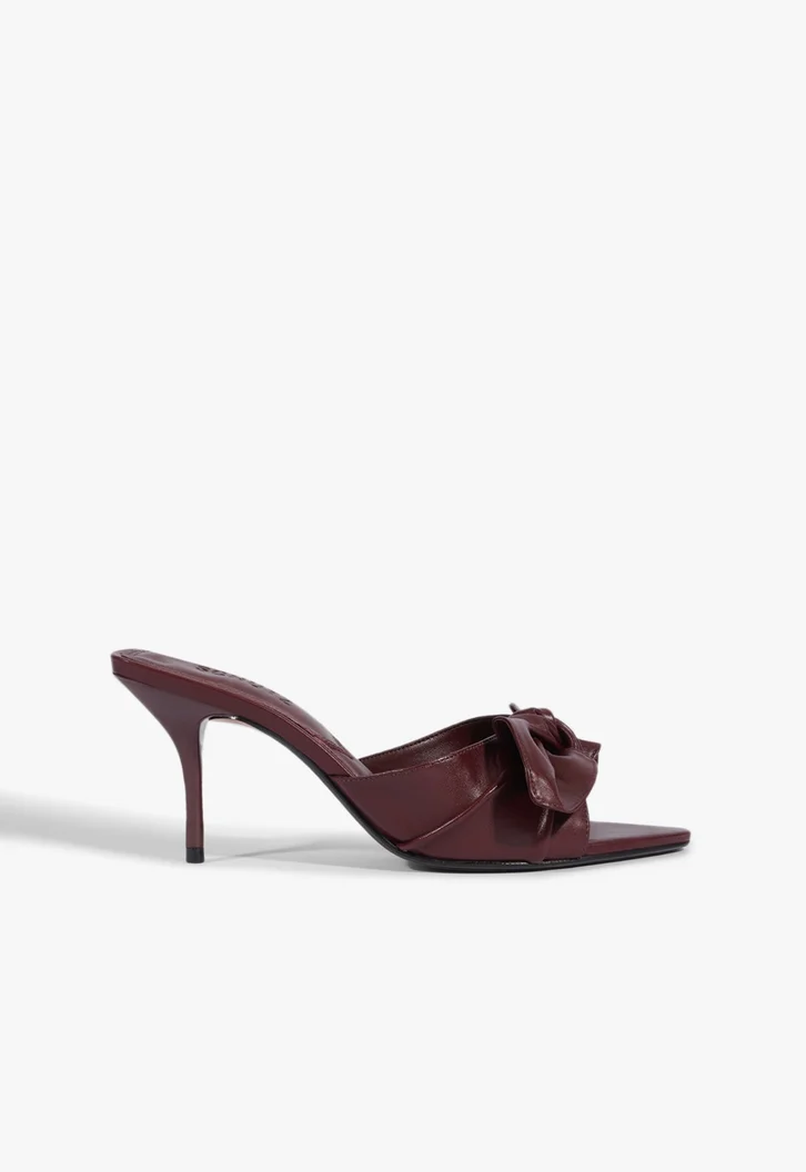 Mule Elodie Couro Vinho | ZZ MALL
