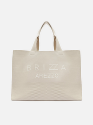 Bolsa Shopping Cinza Crochê Prado Grande