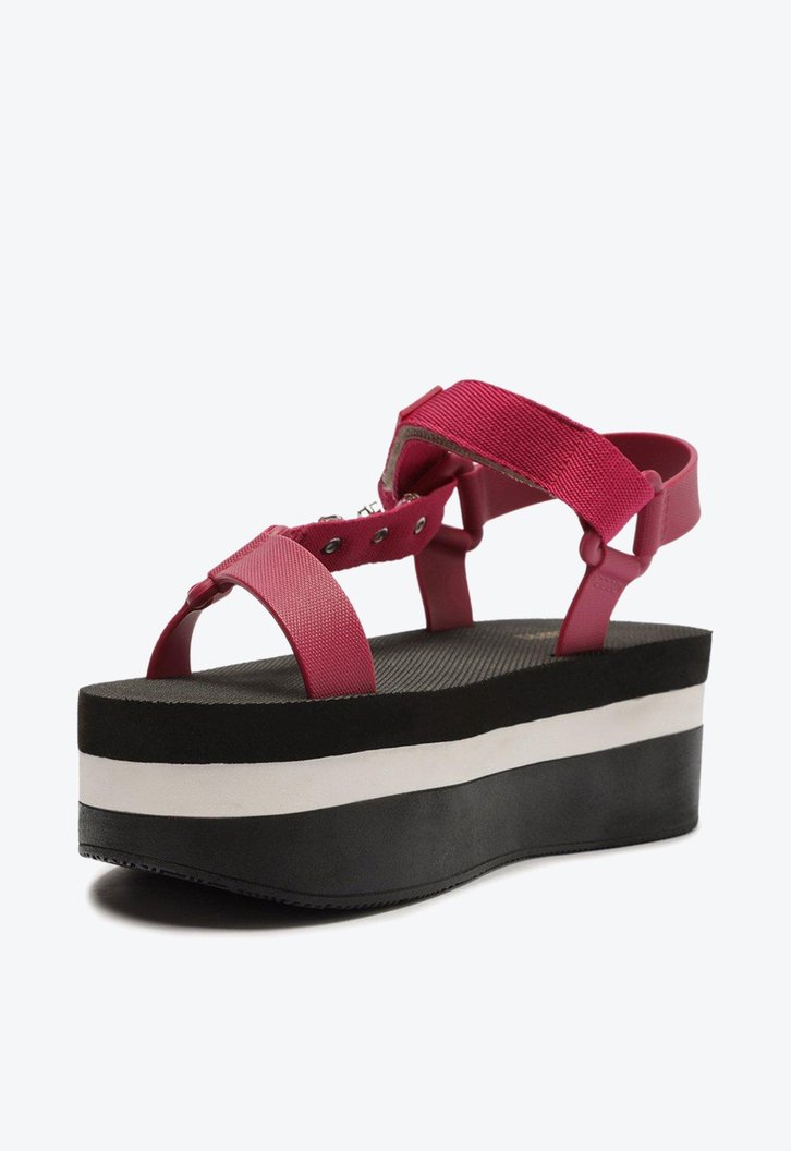 Sandália Papete Flatform Rosa Pink Anacapri Alexa Glam