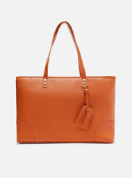 Bolsa Shopping Laranja Arezzo Giorno Grande Bag Charm