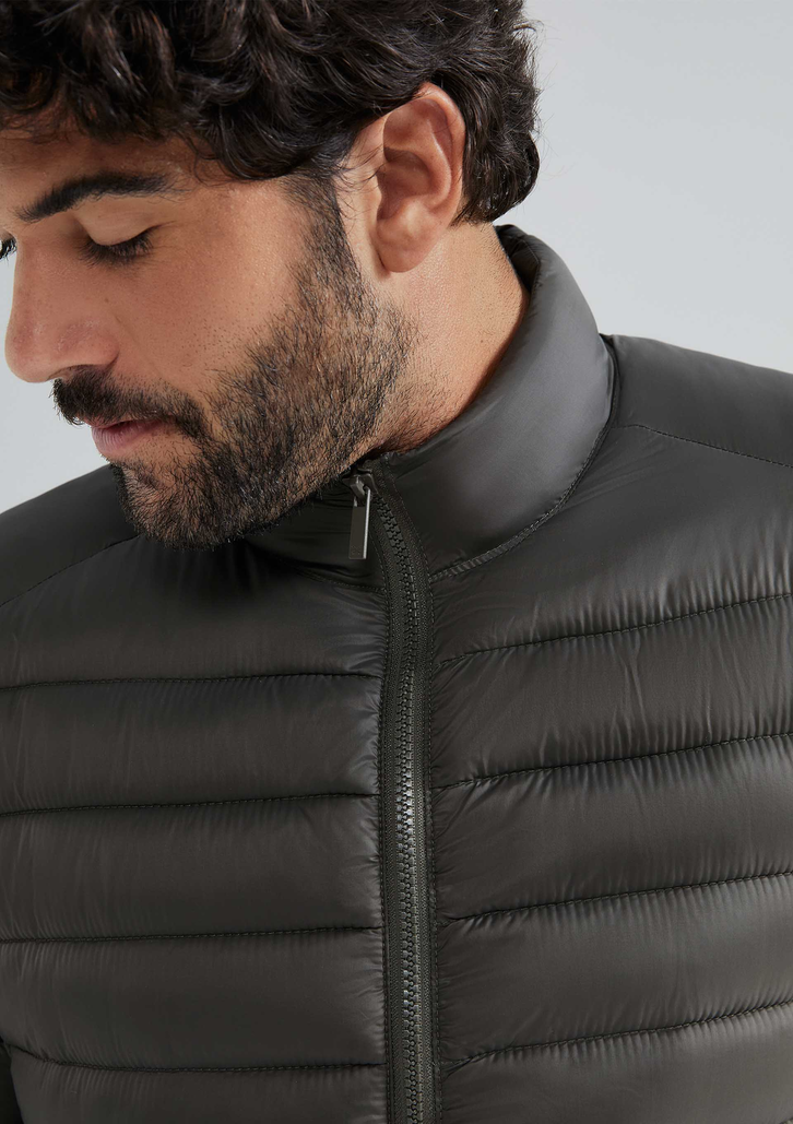 Jaqueta Verde Militar Hering Básica Masculina Puffer Comfort