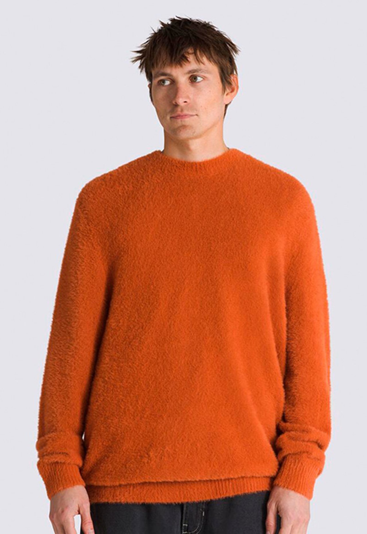 Casaco Elmsford Solid Crew Cardigan Upland Auburn | ZZ MALL