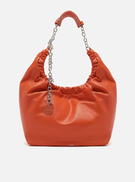 Bolsa Hobo Laranja Arezzo Couro Olívia Grande
