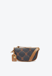 Bolsa Tiracolo Preta Marrom Schutz Pequena Jackie Lona