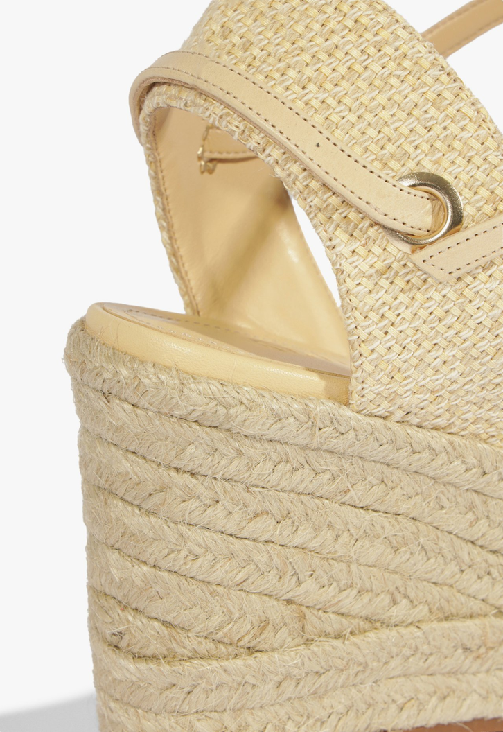 Sandália Wedge Bege