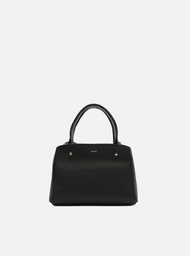 Bolsa Tote Preta Couro Bella Pequena