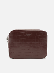 Bolsa Tiracolo Vinho Arezzo Croco Pequena Barbicacho
