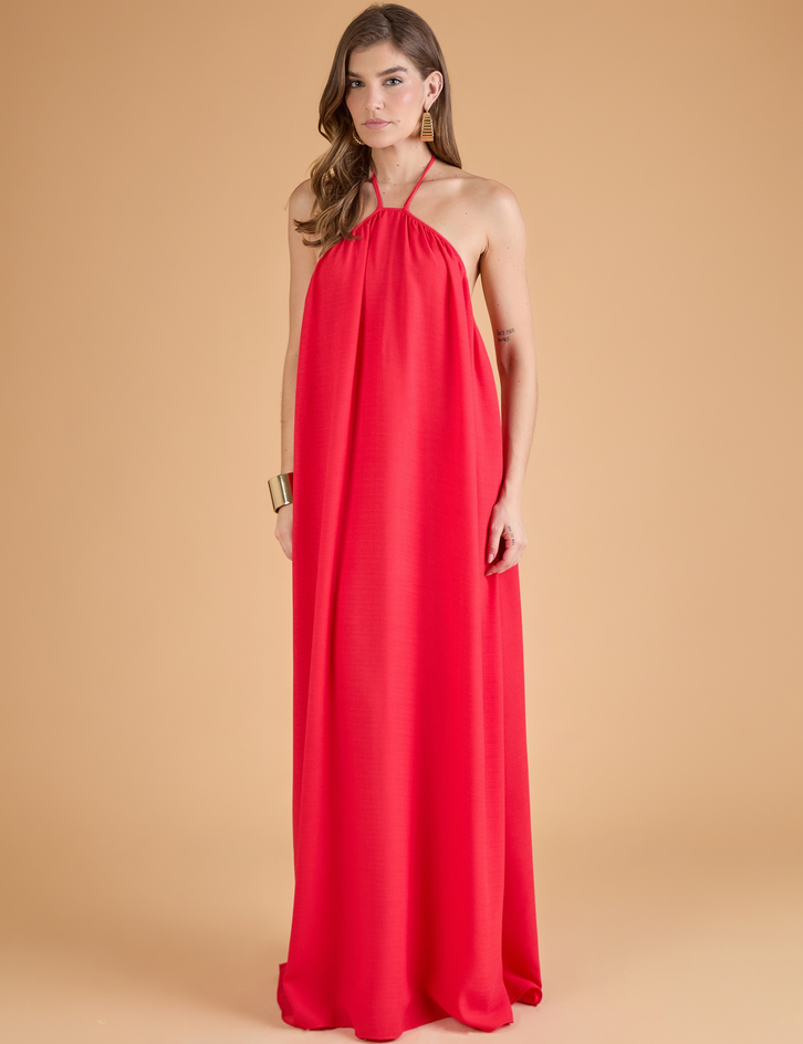 Vestido Vermelho Cereja Laguna Amiga