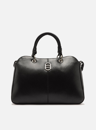 Bolsa Tote Preta Arezzo Couro Grande Metal
