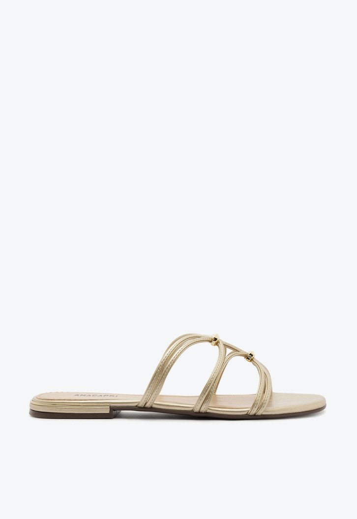 Rasteira Pingente Metálico Nó Dourada