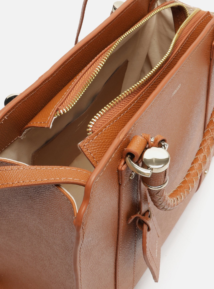 Bolsa Tote Marrom Arezzo Caramel Couro Piazza Grande