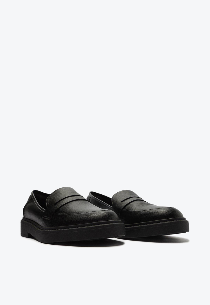 Mocassim Preto Anacapri Minimalista