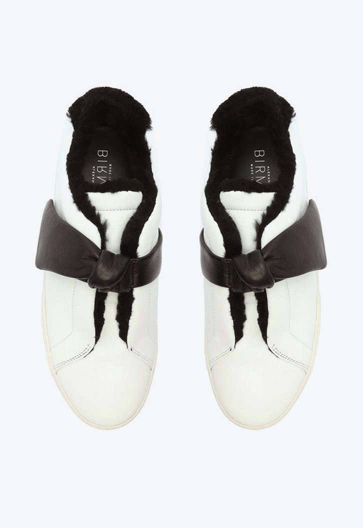 Asymmetric Clarita Sneaker Shearling Black