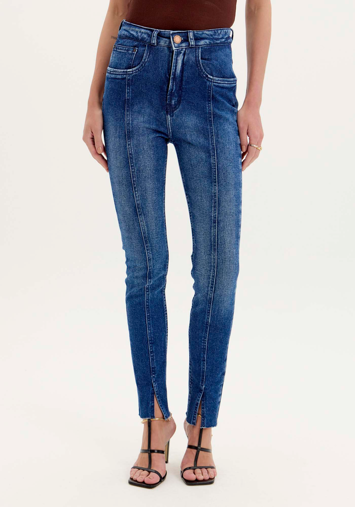 Calça Jeans Azul Lança Perfume Hestia Shape Now