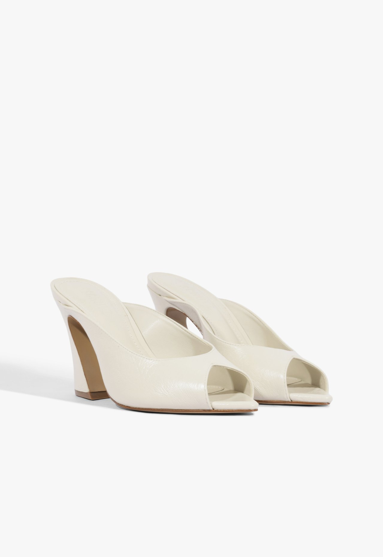 Mule Schutz Lexi Block Couro Branco | ZZ MALL