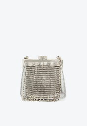 Mini Bag Prateada Schutz Couro Cristais