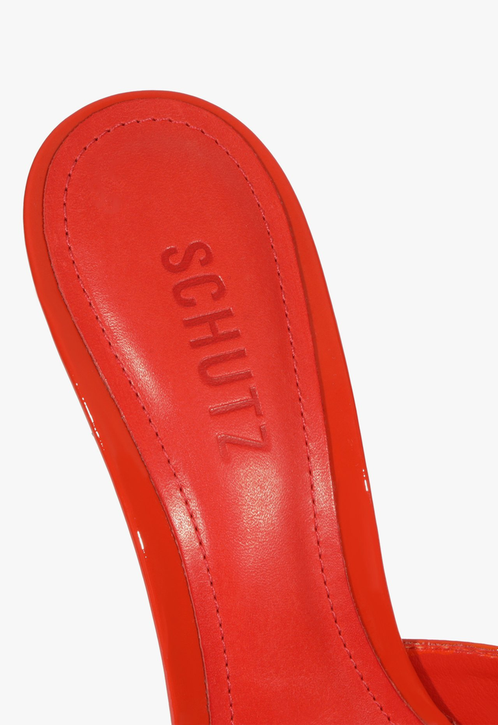 Tamanco Michella Verniz Vermelho