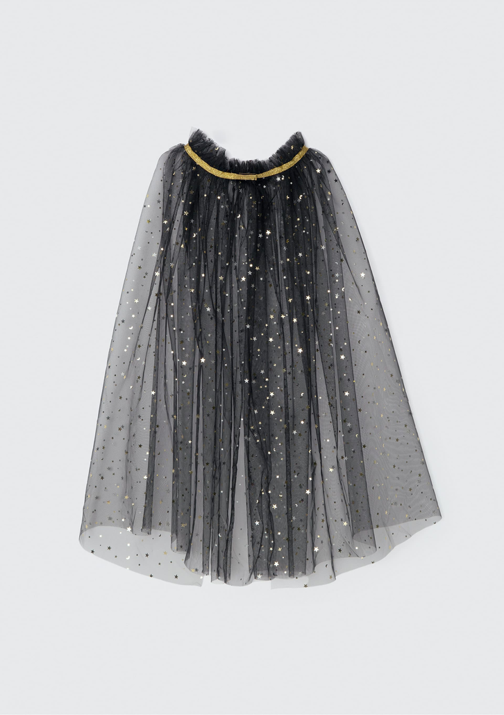 Capa de Tule Preta Hering Kids Menina Com Brilho | ZZ MALL
