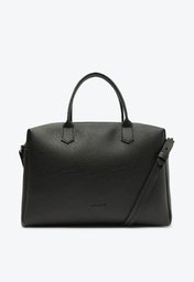 Bolsa Tote Preta Anacapri Média Arredondada
