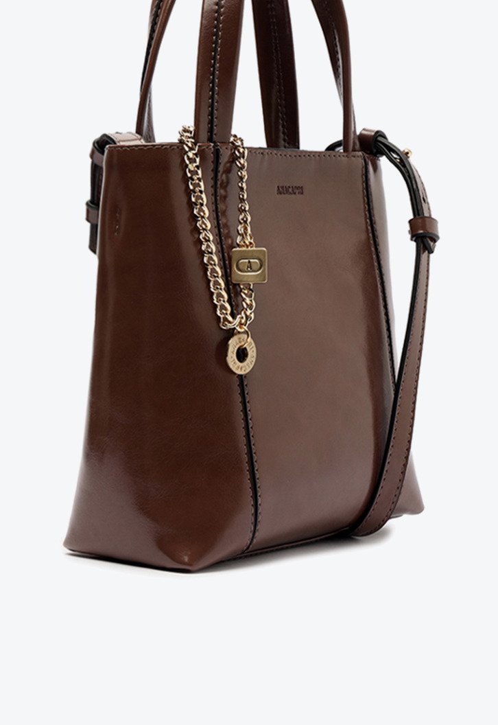 Bolsa Tote Média Madri Chaveiro Marrom