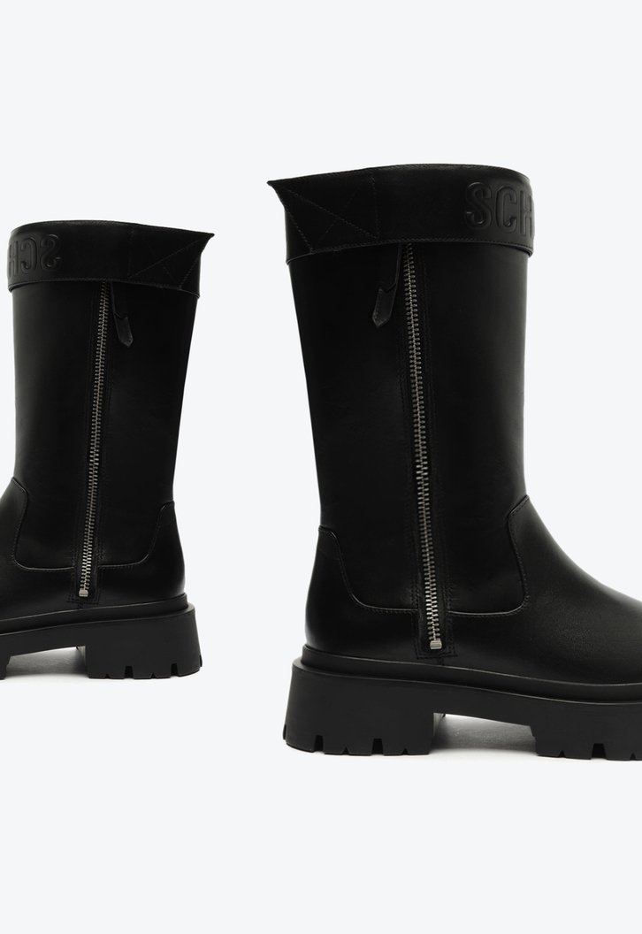 Bota Preta Schutz Cano Médio Tratorada