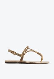 Sandália Slim Glam Manta Dourada
