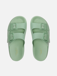 Chinelo Slide Preto Fivelas Brizza