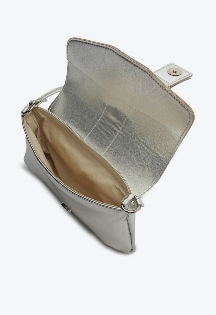 Bolsa Tiracolo Prata Anacapri Fivela Pequena
