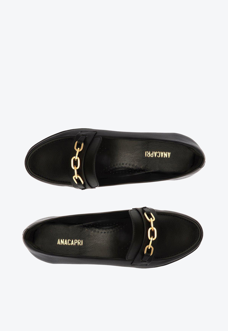 Mocassim Preto Anacapri Corrente