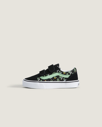Tênis Old Skool Kids Glow Cosmic Cruisers Black Green Infantil