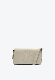 Bolsa Branca Schutz Transversal Couro Pequena