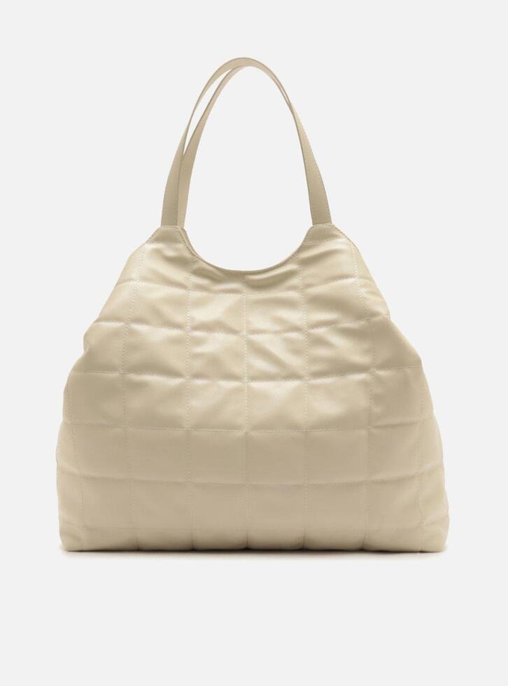 Bolsa Shopping Branca Grande Matelassê