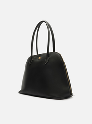 Bolsa Shopping Preta Arezzo Couro Grande Assinatura