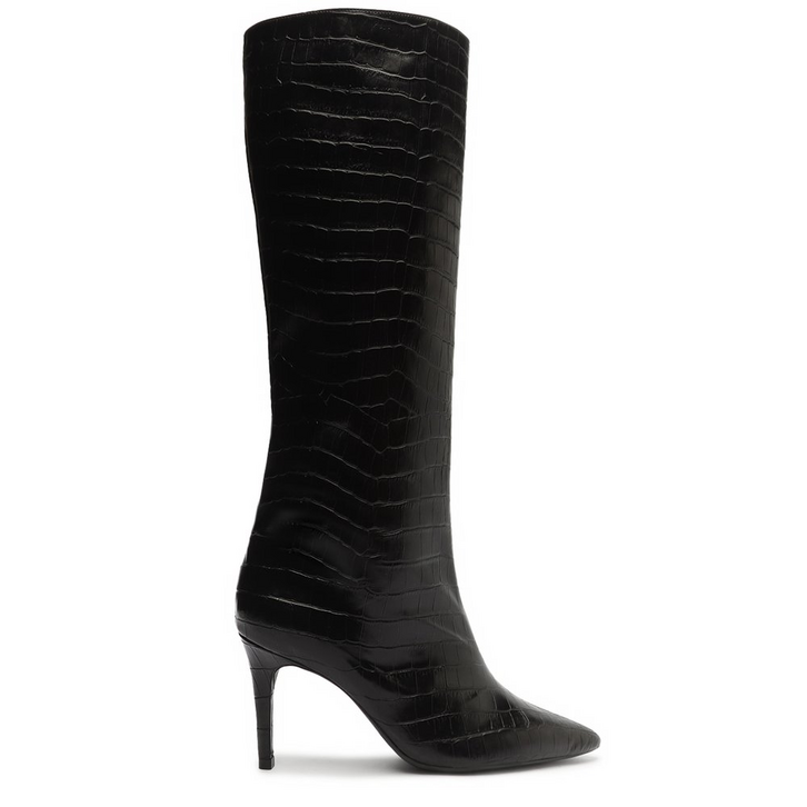 Bota Preta Arezzo Croco Cano Alto Miranda
