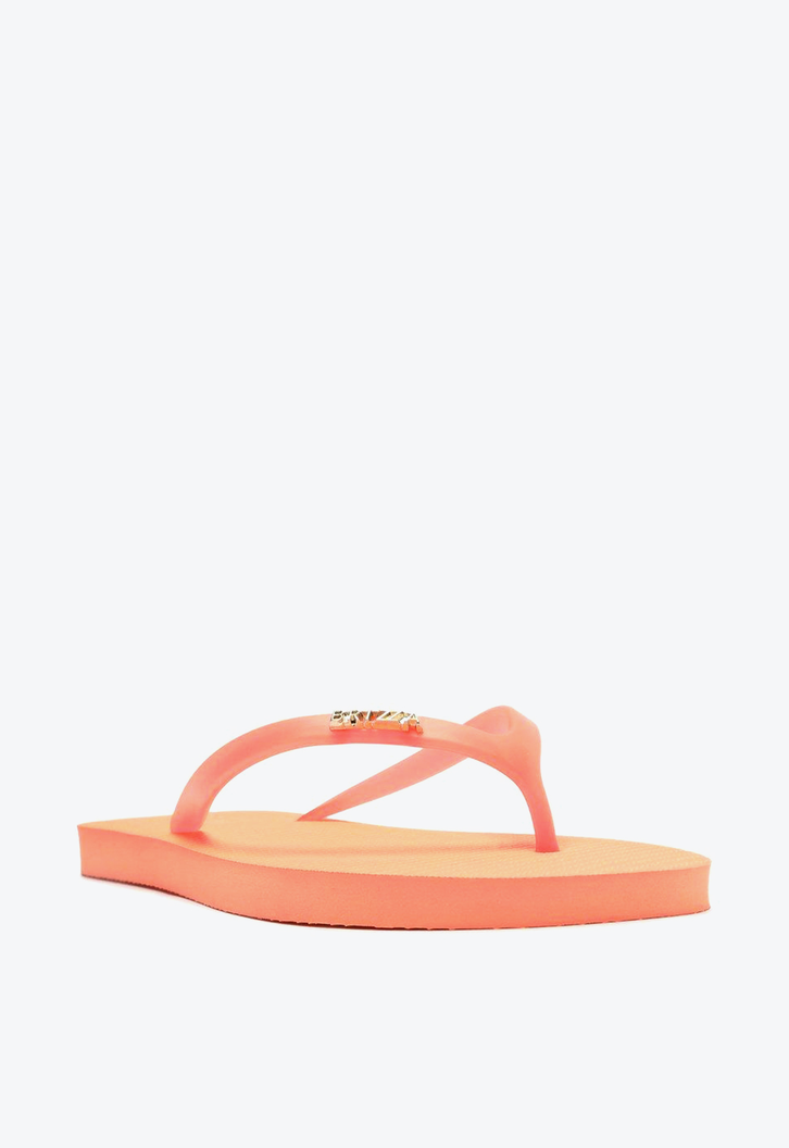 Chinelo de Dedo Laranja Tiras Jelly Brizza
