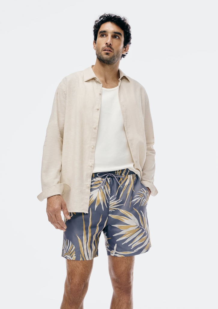 Shorts Cinza Hering Praia Estampado