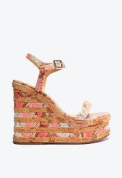 Sand lia Anabela Ivy Wedge Snake Colorida Rosa ZZ MALL