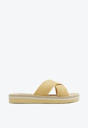 Sandália Flatform Amarela Anacapri Tiras Cruzadas Pop