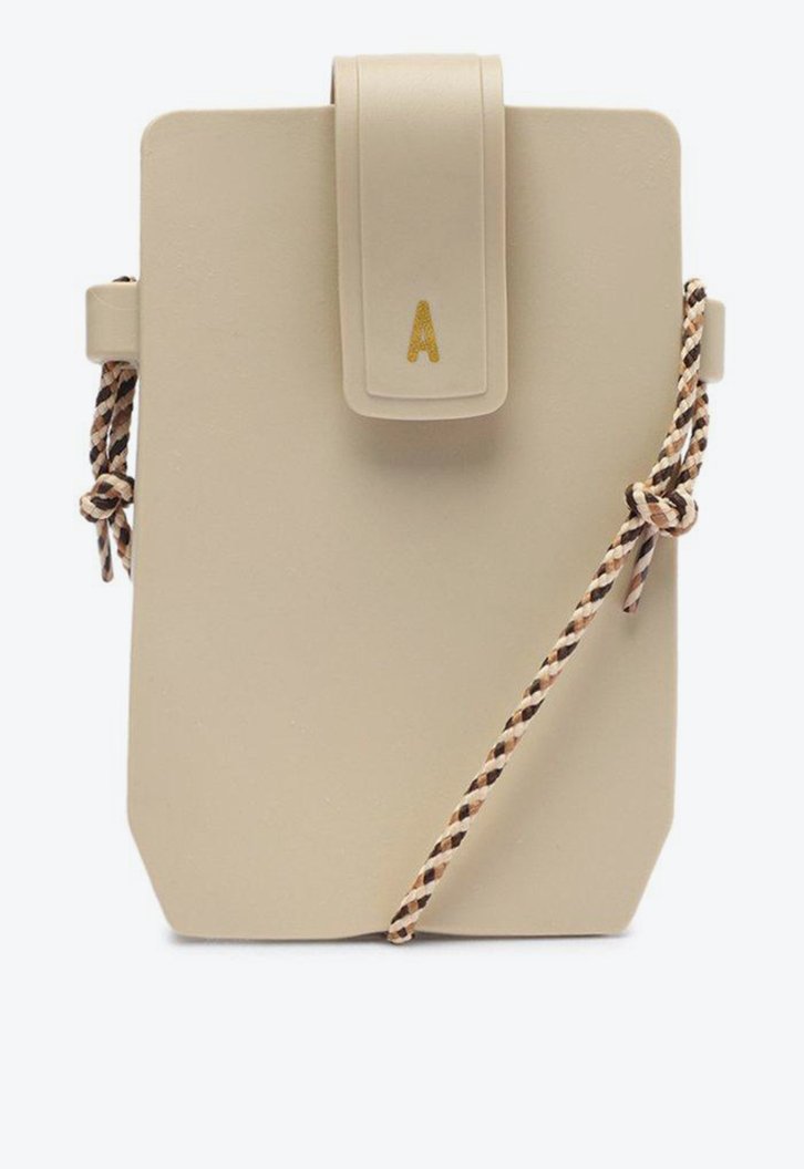 Bolsa Crossbody Nude Anacapri Porta Celular Alça Cordão