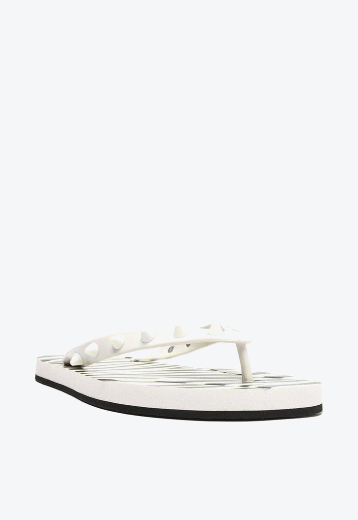 Chinelo De Dedo Branco Brizza Estampa Rock