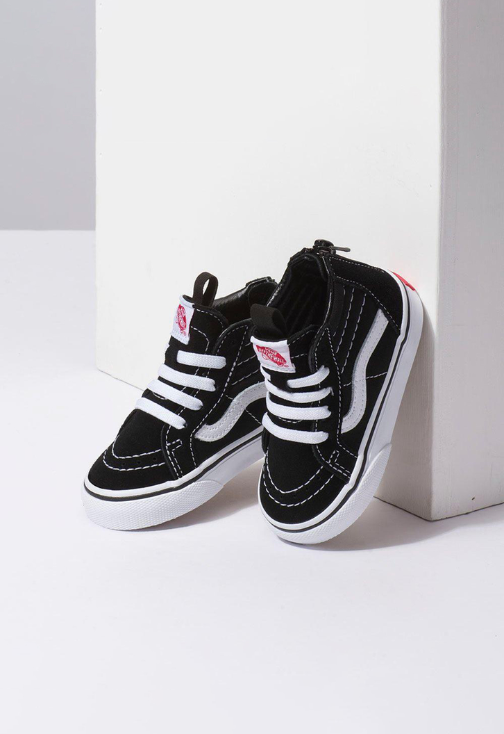 Tênis Vans Infantil Sk8-Hi Zip Black White