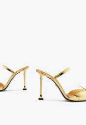 まみっくす Scarpin Mule Schutz Salto Alto Vinil Dourado | ZZ MALL