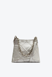 Bolsa Prata Schutz Squared Couro