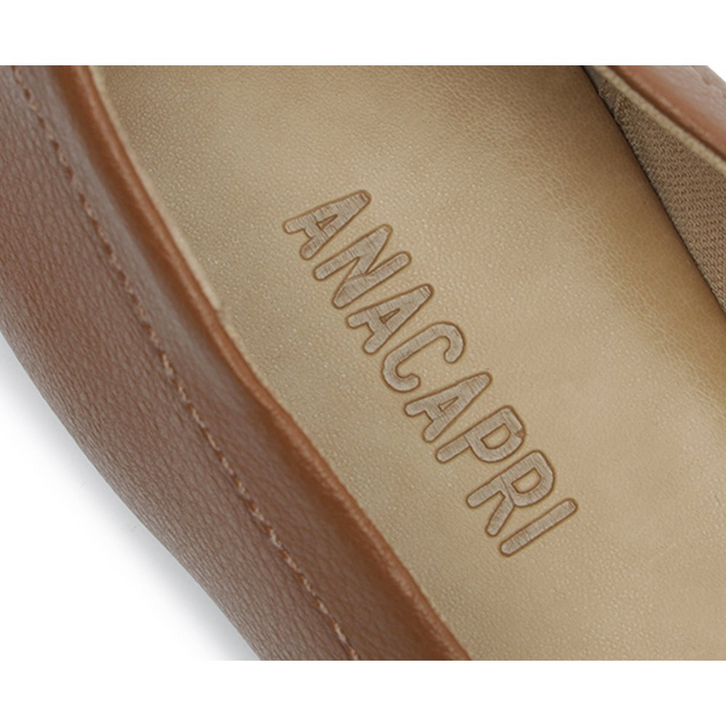 Mocassim Madri Bico Quadrado Marrom