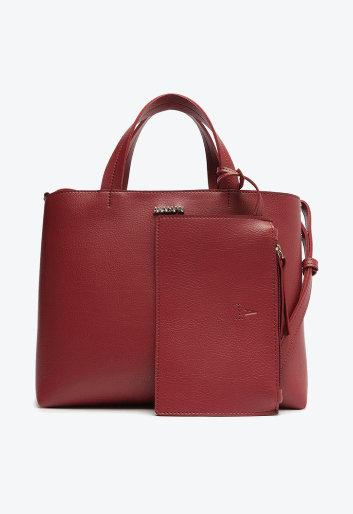 Bolsa Tote Pouch Roxa Anacapri Divisórias Média