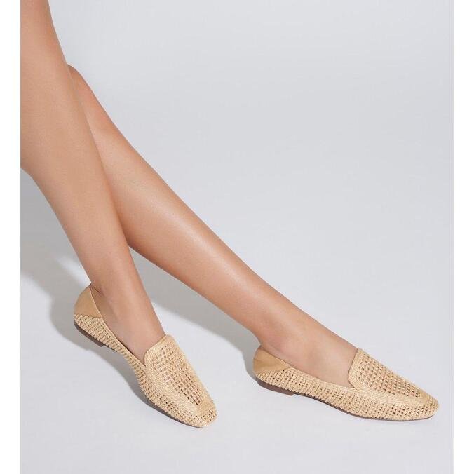 Sapato Schutz Mocassim Trama Palha Cru | ZZ MALL