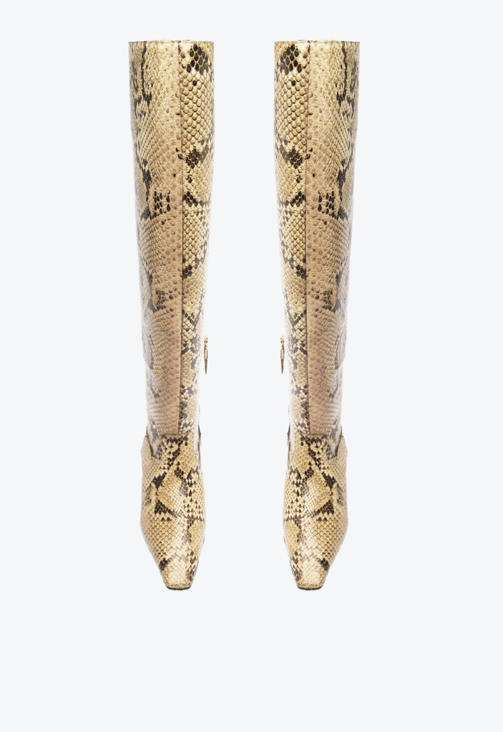 Bota Schutz Helena Over The Knee Couro Snake | ZZ MALL