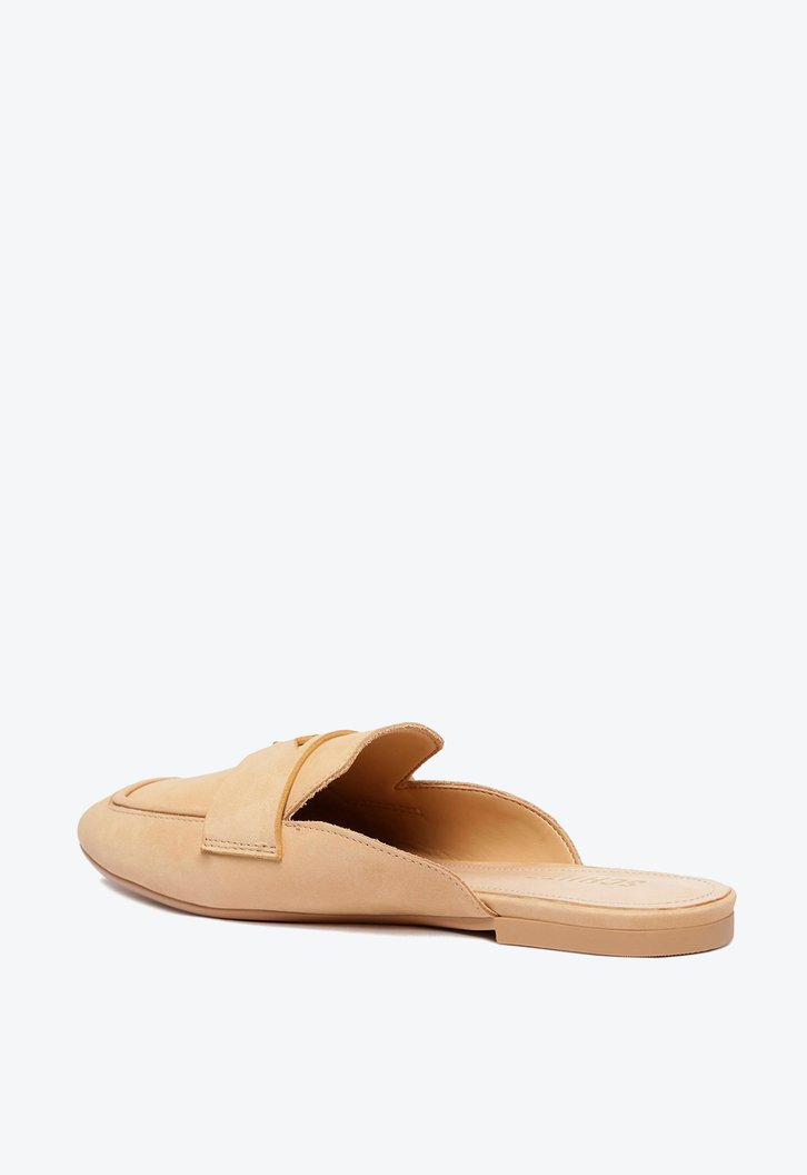 SAPATO MULE RASTEIRA BEGE SCHUTZ NOBUCK