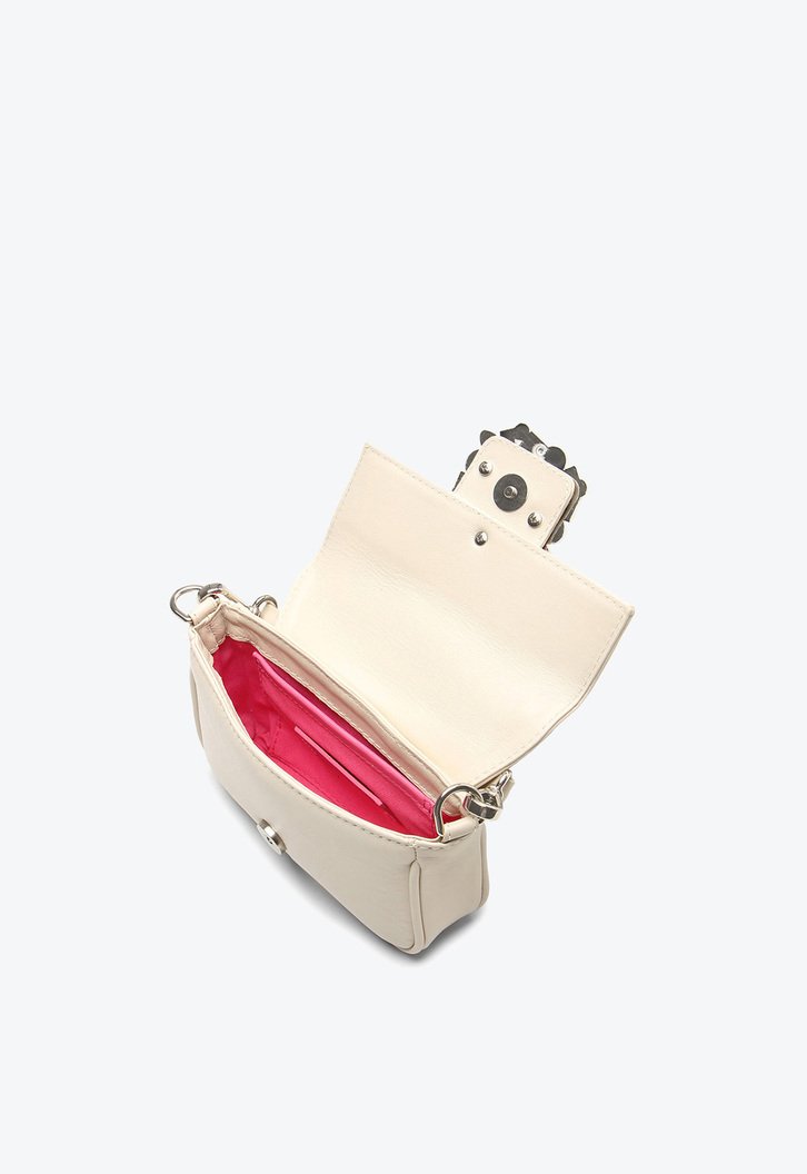 Bolsa Tiracolo Diamonds Pequena Bege