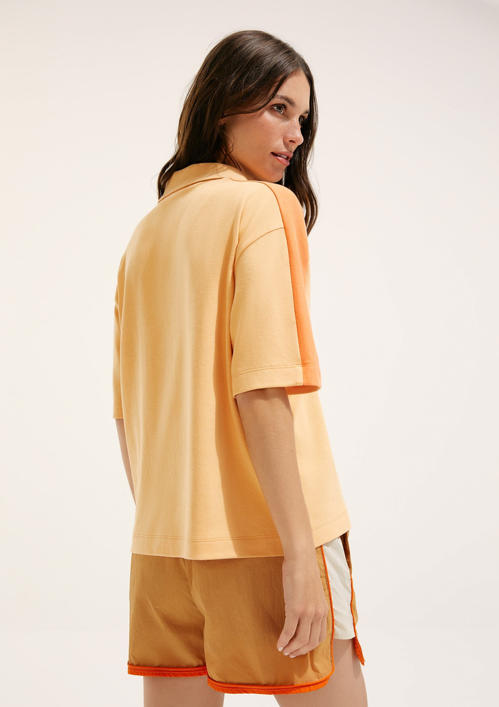 Camisa Polo Laranja Hering Com Bordado Hering + Cosmo